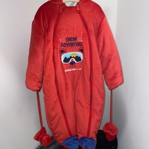 Red toddler winter suit
